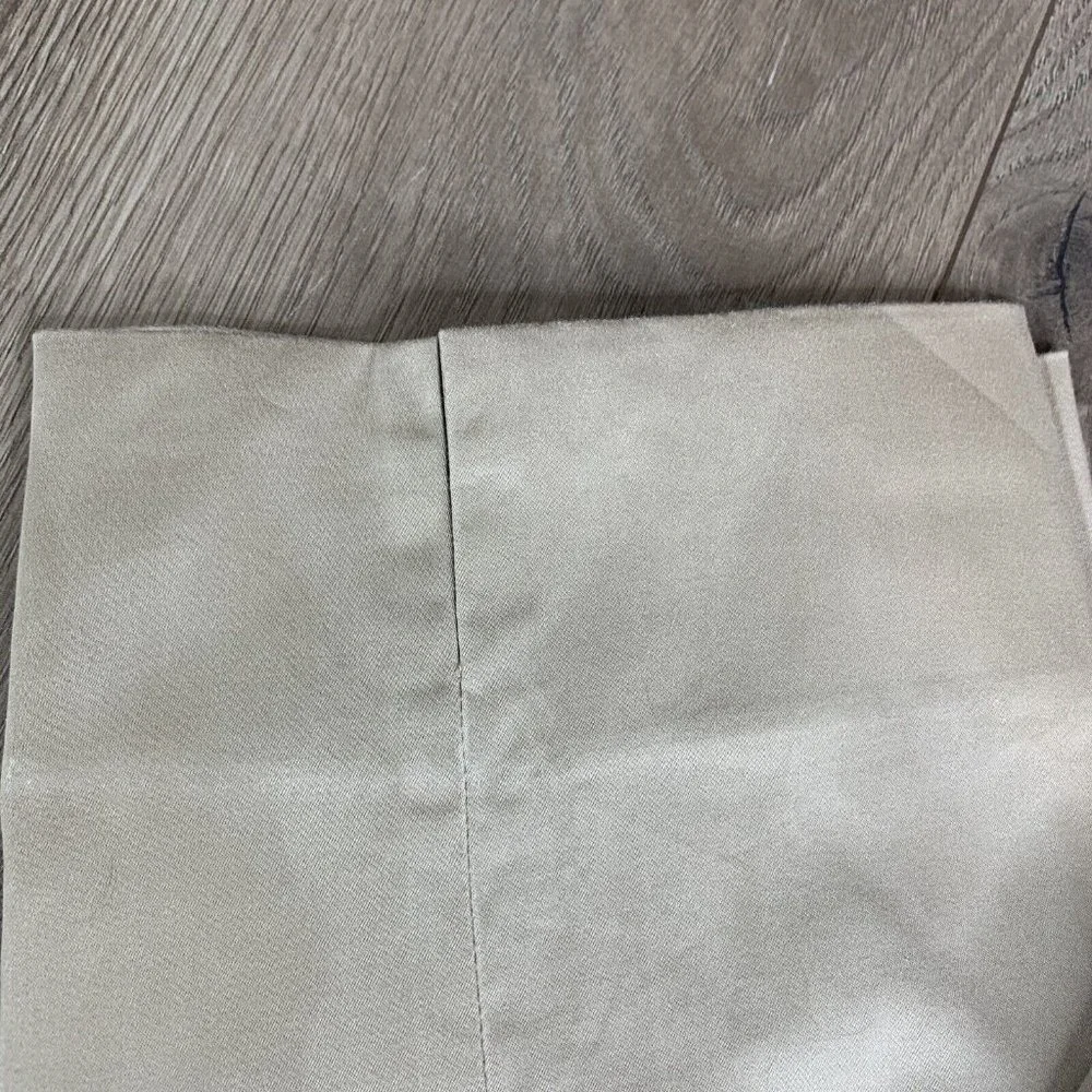 Claudia EV Cropped Pants Womens 12 Bown Solid Zip Square Button Close Stitching - Picture 3 of 9